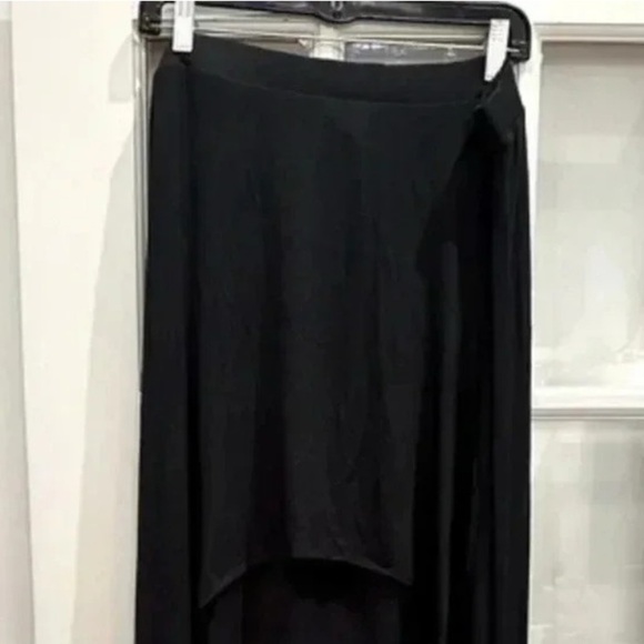 Vintage Express Y2K High Low Hem Black Maxi Skirt Women’s Size Large L NWT Rare! - Picture 2 of 9